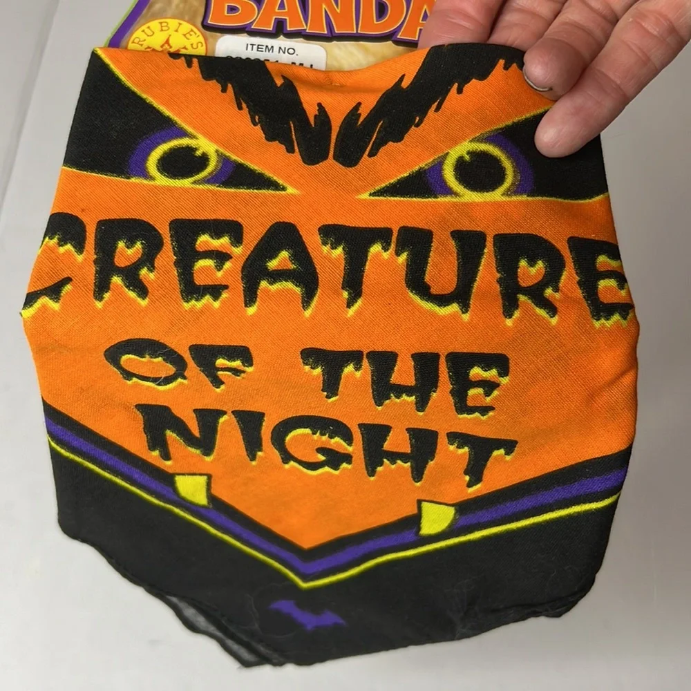 DOG Bandanas Halloween NeckTies NEW LOT of 3 Black‎ Orange 2 size SM 1 size M/L